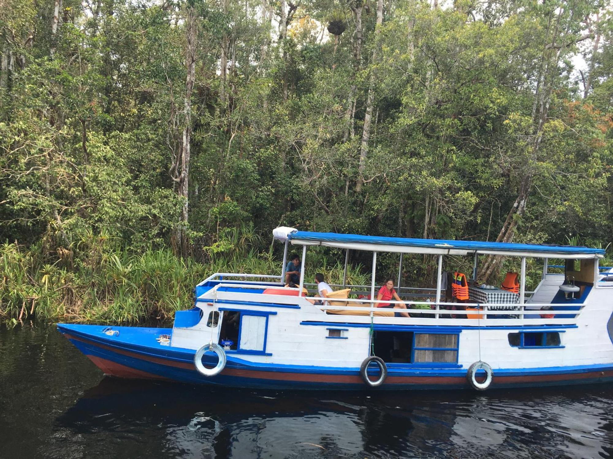 Orangutan Shaka Houseboat With Cabin بانكالان بون المظهر الخارجي الصورة